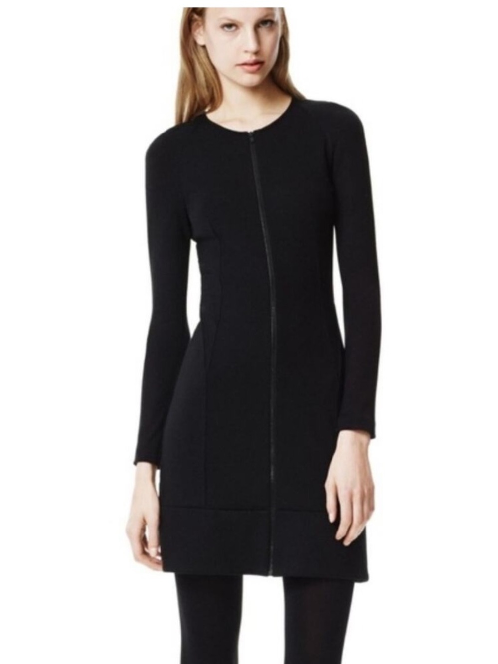 Theory Chayenne Long-Sleeve Black Zip-Front Dress ❤️❤️
